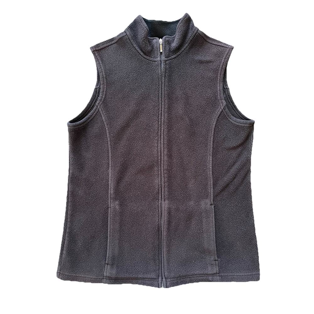 LL Bean Women’s Classic Black Full-Zip Fleece Vest Polartec Gorpcore Size Small